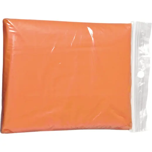 Translucent PVC Poncho Orange